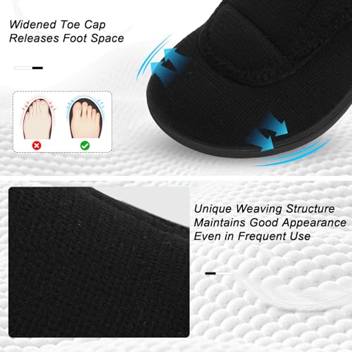 Scurtain Womens Slippers Comfy Wide Diabetic Slippers Adjustable Walking Shoes Neuropathy Orthopedic Recovery House Shoes2