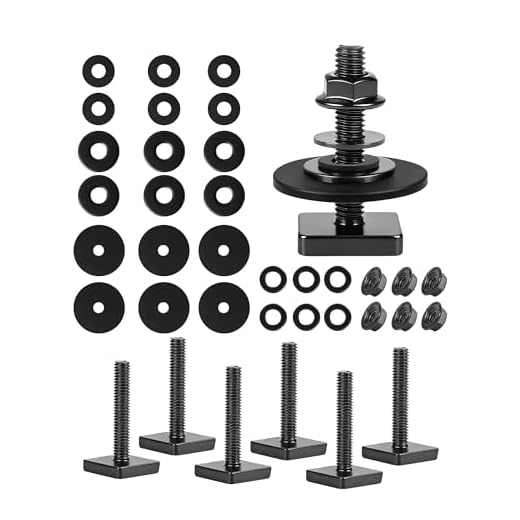 6 Stück M6 Hammerkopfschrauben T-Bolzen Sets, 304 Edelstahl Hammerkopfschrauben mit Sechskantmuttern für Dachträger, Dachgepäckträger Korb