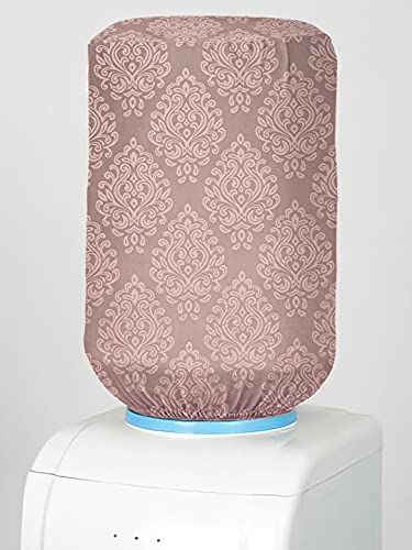 Image of Cortina Self Design Water Can Cover | Bottle Protector | Polyester Material | Elastic Closure | Machine Wash | Environmental Friendly | Digitally Printed | 45cm x 42cm x 43cm | 20 Liters | Beige 2