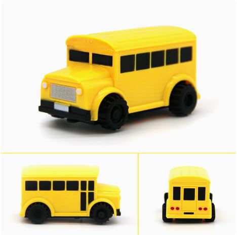 HAOISHOP 1pcs Inductive Car Truck Follow Any Drawn Black Line Mini Toy Engineering Vehicles Educational Toy,Fire Engine/School Bus/Off-Road Vehicle/Locomotive(19 * 13.8 * 5.3CM)