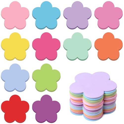 720 Sheets Flower Sticky Notes, 36 Colors Decorative Floral Shaped Note Pads, 3.15x3.15 Inch Self Stick Small Memo Notepads for Office School Home Teacher Supplies and Journaling