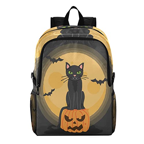 Sac à dos chat noir lune pliable étanche cadeau idéal voyage fille garçon
