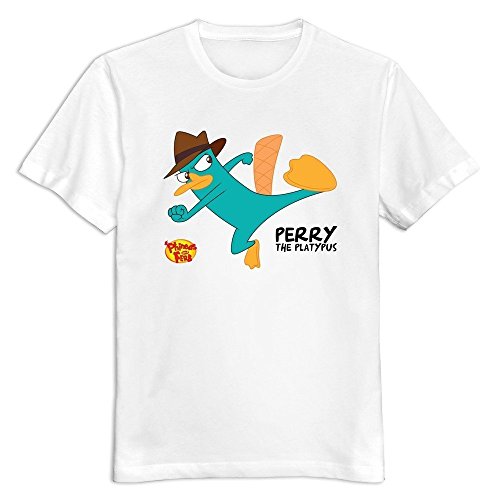 Men's Perry The Platypus Phineas And Ferb O Neck Online T-Shirt X-Large