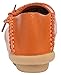 Serene Womens Orange Leather Cowhide Casual Lace Up Flat Driving Shoes Boat Slip-On Loafers - Size 9