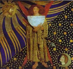 Peinture à l'huile Dantis Amor de Rossetti pour créer une ambiance artistique dans votre salon