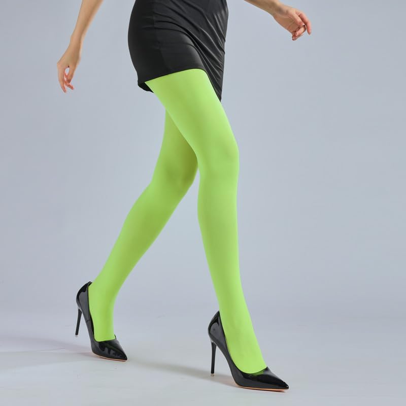 Image of Verdancy Ultra Stretchable Plus Size for 265lbs Opaque Solid Color Women's Stockings 50D Tights High Waist Footed Pantyhose