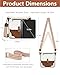 Sunpour Large Crossbody Bags for Women, Multi-Pocket Leather Crossbody Purses, Vegan Leather Travel Shoulder Handbag with RFID Blocking Pockets(Beige&Brown)