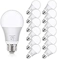 Yochoice 12Pack A19 LED Light Bulbs 100 Watt Equivalent 5000K Daylight White, No Flicker E26 Medium Screw Base Bulbs, 1100Lumens, Non Dimmable