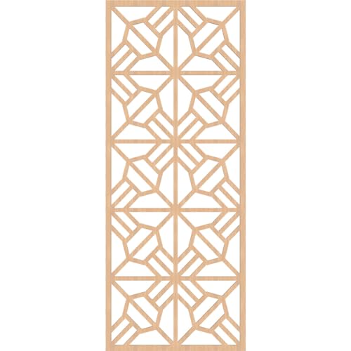 Image of 19 3 /8 inchW x 49 3 /8 inchH x 1 /4 inchT Auburn Decorative Fretwork Wood Wall Panels, Hickory
