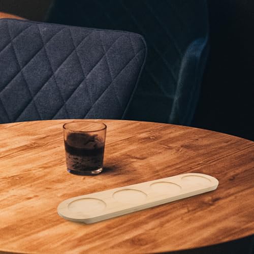 Soporte para 2 copas de vino y whisky en bandeja de bambú 6