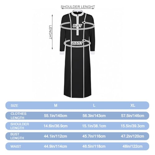 Robe de prêtre confortable et facile à enfiler pour déguisement - 8