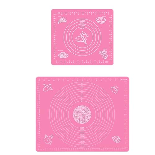 Silicone Baking Mat, Non-stick Anti-slip Rolling Dough Mat, Pizza & Pastry Baking Pad(Pink) by Generic - Image 4