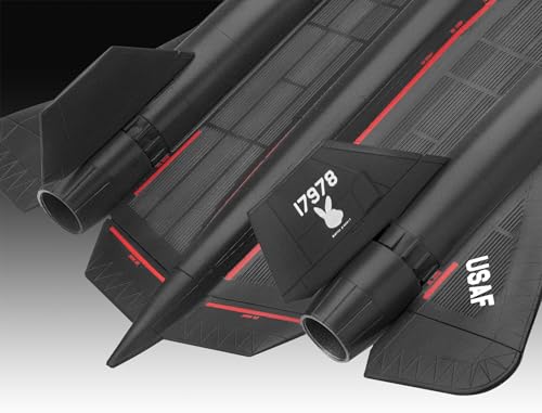 Revell Easy-Click Modellbausatz SR-71 Blackbird I Legendäres USAF-Spionageflugzeug 1:144 I Detailreich, einfacher Zusammenbau durch Stecksystem I Kein Kleben I Für Modellbau-Einsteiger ab 10