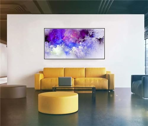 Peinture Murale Décoration Nuage Violet 90x180cm | Anti-Stress Diamond Painting DIY