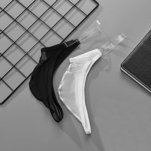 Men's Sexy See Through Mesh Soft T-back Undies Underpants3