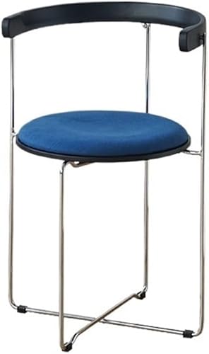 Sillas de comedor, moderna silla plegable de madera Silla de comedor y maquillaje con respaldo, Sillas para comedor (negro azul)