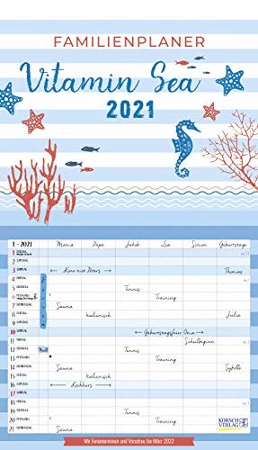 Télécharger Familienplaner Vitamin Sea 2021: Familienplaner, 6 große Spalten. Mit Ferienterminen, extra Spalte Livre eBook France