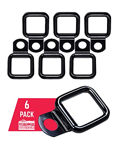 Image of GPCA Tie Down D Ring Set for Jeep Wrangler, Cargo Cover Mount | Compatible With Cargo Cover Mounts, Easy-to-Install Truck Tie Downs, Heavy-Duty for Pickups, Trailer, Boats & More (6PC)