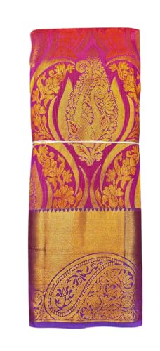 Image of VFCollections Women's Kanchipuram Silk Pure Pattu Sarees With Blouse