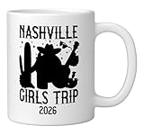 Nashville Girls Trip 2026 Girls Vacation Nashville Travel Ceramic Mug, White