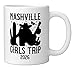 Nashville Girls Trip 2026 Girls Vacation Nashville Travel Ceramic Mug, White