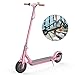 SYCHONG Scooter Elettrico Pieghevole Portatile, con Sedile Rimovibile, Fino A 15,5 mph, Potenza Motore 500 W E Carico 220 Lb, con App,Rosa