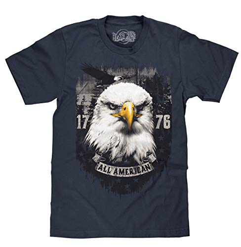 BEAR RUN Men's Bald Eagle Graphic T-Shirt - Patriotic All