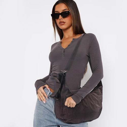 Image of Medium Nylon Crossbody Crescent Bag: Slouchy Style Shoulder Casual with Adjustable Strap