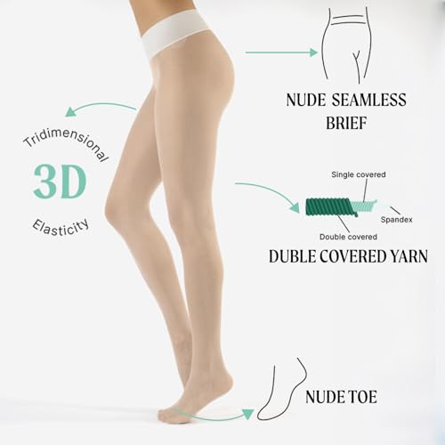 Image of CALZITALY Seamless Sheer Tights, Comfortable Waistband, 15 Denier Pantyhose Multi Colors Made in Italy