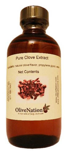 OLIVENATIONPure Clove Extract - 2 ounces - Kosher labeled, Gluten free, Sugar free - Spicy note to cakes, cookies, brownies, frostings and homemade i
