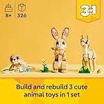 LEGO Creator 3 en 1 Jouet Mignon Lapin - Jouet de Construction pour Filles et Garçons, Âges 8+ - Cadeau pour Anniversaires - Avec 3 Options de Construction, Lapin, Phoque ou Lama - 31162