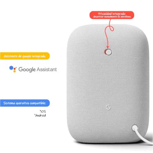 Image of Google Audio Bluetooth Speaker - Wireless Music Streaming, Powerful Sound, Assistant Built-in, Wi-Fi and Bluetooth Connectivity, Smart Home Control, Stereo Pairing - Chalk