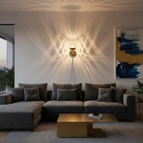 Image of Premium Gold Finish 73 Wall Light for Bedroom, Living Room, Restaurants, Dining, Coffee Shop, Home and Office Decorative Wall Sconce Light Fixture (Pack of 1)