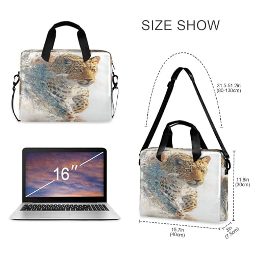 Maletín portátil para laptop 15.6 pulgadas con asa y correa miniatura 5