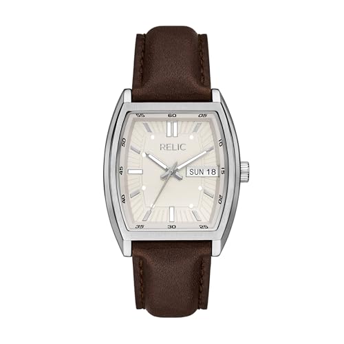 Montre Fossil Nicholas homme bracelet cuir marron cadran jour date
