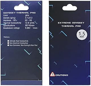 Thermalright Thermal Pad 12.8 W/mK, 85x45x1.5mm, Non Conductive Heat Resistance, Extreme Odyssey Silicone Thermal Pads for PC Laptop Heatsink/GPU/CPU/LED Cooler (1.5mm)