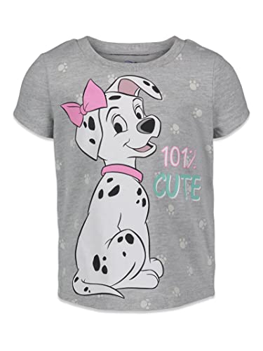 Disney Classics 101 Dalmatians Lady And The Tramp Aristocats Toddler Girls 3 Pack T-Shirt White/Pink/Gray 4T #TOP3