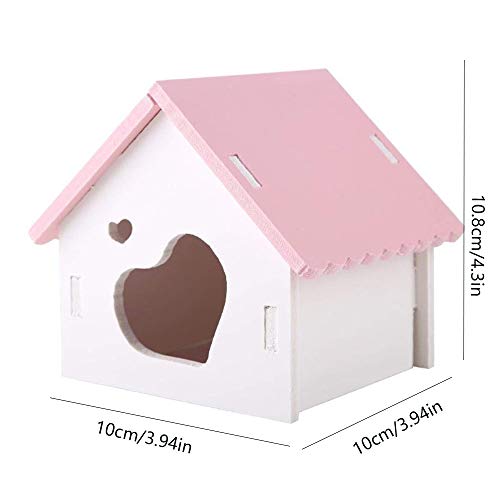 Gutongyuan Hamster Hideout Hut Wooden Diy Hideaway Exercise Toy For Dwarf Guinea Pigs Rat Mouse Cage Sleeping House thumb #1