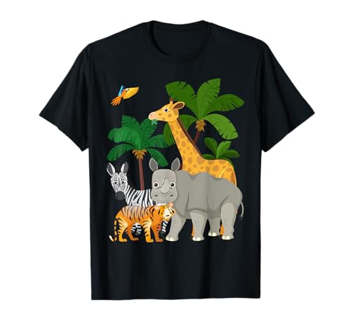 Idée d'animaux de la forêt et d'animaux de la jungle pour enfants et animaux T-Shirt