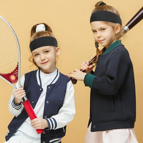 Image of 3 PCS Black Soccer Headbands for Boys, Cooling Headband, Soft Breathable Baseball Headband, Sports Headband for Football Running Basketball Tennis