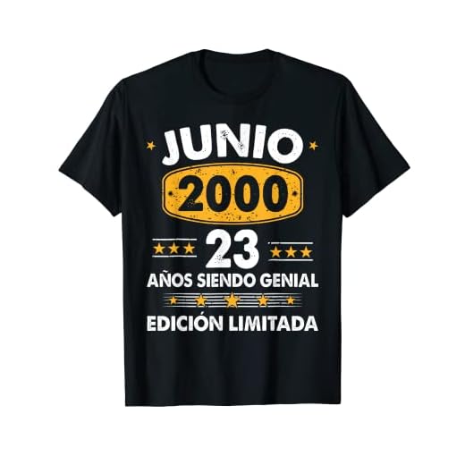 Hombre 23 Años Cumpleaños Regalo Hombre Junio 2000 Junio 23 Años Camiseta
