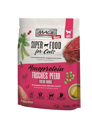Mac's Cat Trockenfutter | Probierpaket 4 x 300g | Getreidefrei | mit Omega 3+6 | Trockenvollnahrung für ausgewachsene Katzen