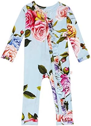 Posh Peanut - Baby Girl - Footless Pajamas Baby Girl - Bamboo Baby Pajamas - Baby Pajamas- Bamboo Sleepers For Baby Girl - Baby Pajamas - Baby Footless Pajamas - Newborn & Toddlers - Baby Romper, Girl (Country Rose, Newborn)