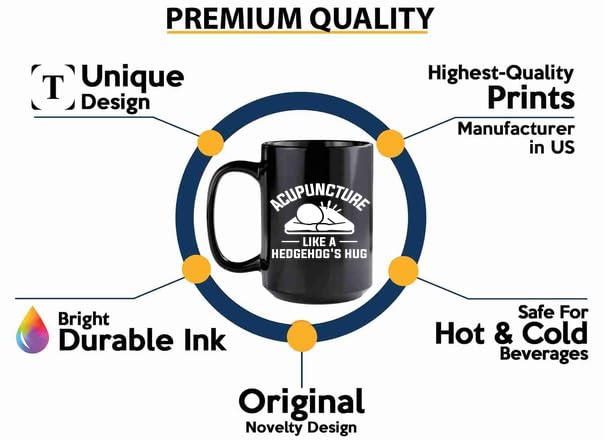 Luxe Gifting Acupuncture Coffee Mug 15oz Black -Acupuncture Like a - Chiropractors Physical Therapists Physician Assistants Naturopathic Physicians Massage Therapists.