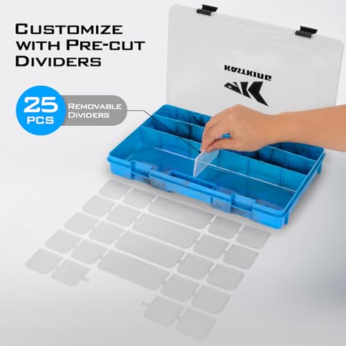 Image of KastKing Tackle Boxes, Plastic Box, Plastic Storage Organizer Box with Removable Dividers - Fishing Tackle Storage - Box Organizer - 2 Packs /4 Packs Tackle Trays - Parts Box