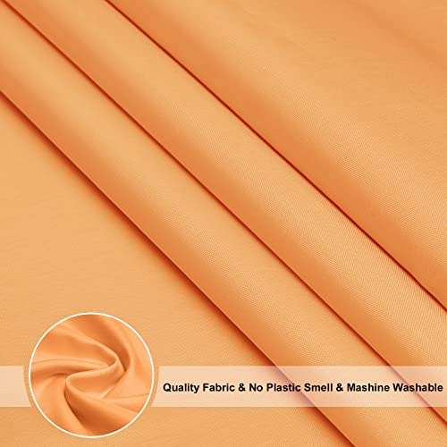 EurCross Orange Shower Curtain 180 x 200cm Long, Mould Proof and Mildew Resistant Fabric Shower Curtain Liner - Image 2