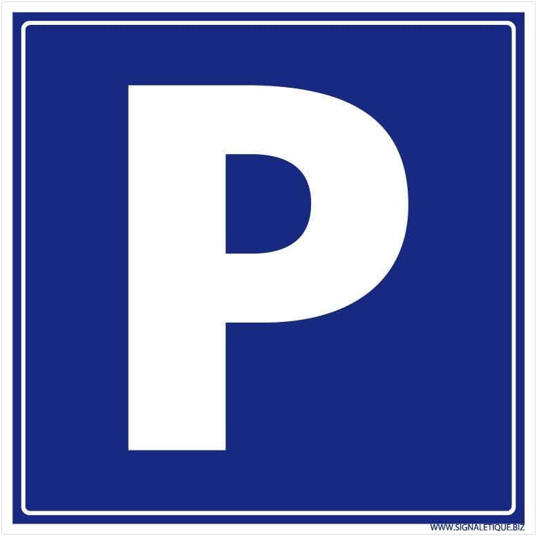 Panneau Parking et Signalisation Stationnement - Emplacement PVC ou Alu - Sticker Adhésif 250 x 250 mm