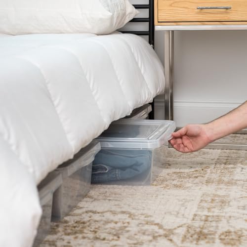 4-Pack-28-Qt-Clear-Underbed-Plastic-Storage-Bins-with-Lids-Stackable-Durable-Containers-for-HomeBedroom