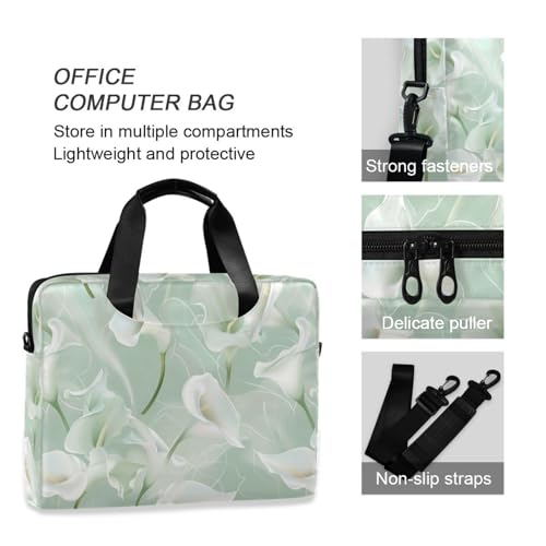 Maletín portátil para laptop 15.6 pulg con asa y correa miniatura 6