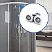 BE-TOOL ABS Shower Door Roller Wheels, Noise-Free Sliding, Fits 4mm-6mm Glass Thickness, 18mm-29mm Hole Diameter